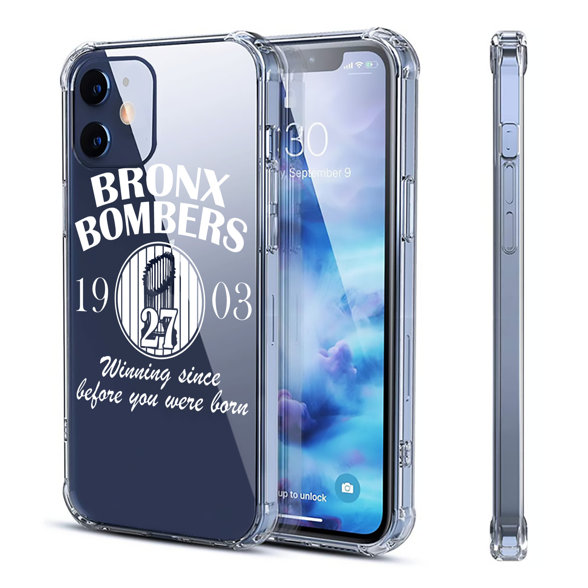 New York Yankees 33 Clear IPhone 12 Case – Soft TPU With UV Print – Enhanced Drop Protection, Precise Fit, Anti-Fingerprint, Customizable Design, Scratch-Resistant, Yellow-Resistant